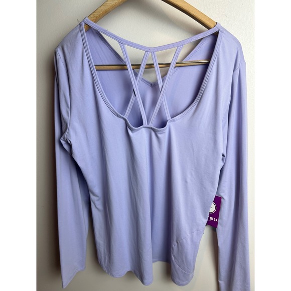 Soybu Women's Long Sleeve V Neck Top Yoga Workout Tee Activewear Iris L - Picture 5 of 11